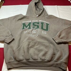 MSU gray HOODIE Michigan‎ State University Spartans.  Hooded Sweatshirt men’s XL